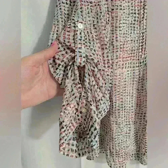 Motherhood Maternity Printed Blouse Size L Attached Tank​ - Picture 3 of 7